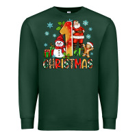 Sports Green 1st christmas santa and snowman Premium Sweatshirt - Zillion Design Studio