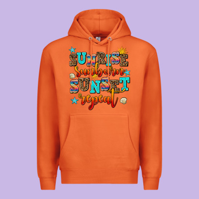 Sunrise Sunburn Sunset Repeat Premium Hoodie Designed By Adodesignshop