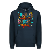 Navy sunrise sunburn sunset repeat Premium Hoodie - AdoDesignShop
