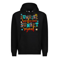 Black sunrise sunburn sunset repeat Premium Hoodie - AdoDesignShop