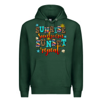 Sports Green sunrise sunburn sunset repeat Premium Hoodie - AdoDesignShop