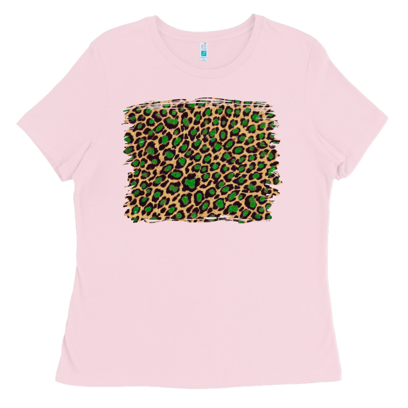 Leopard With Green Glitter Ladies Tee by Artiststas | Teevron
