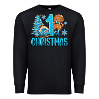 Black 1st christmas gingerbread boy Premium Sweatshirt - Zillion Design Studio