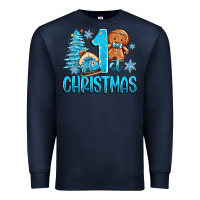 Navy 1st christmas gingerbread boy Premium Sweatshirt - Zillion Design Studio