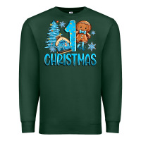Sports Green 1st christmas gingerbread boy Premium Sweatshirt - Zillion Design Studio