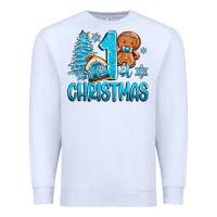 White 1st christmas gingerbread boy Premium Sweatshirt - Zillion Design Studio