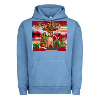 Pigment Pebble Blue Chihuahua Christmas Urban Hoodie - JahusDesignShop
