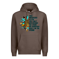 Coffee sunflower they whispered to her Premium Hoodie - AdoDesignShop