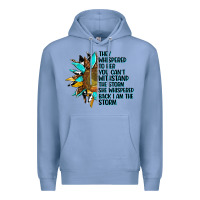 Colony Blue sunflower they whispered to her Premium Hoodie - AdoDesignShop