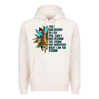 Pale Pink sunflower they whispered to her Premium Hoodie - AdoDesignShop