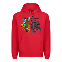 Red sunflower they whispered to her Premium Hoodie - AdoDesignShop