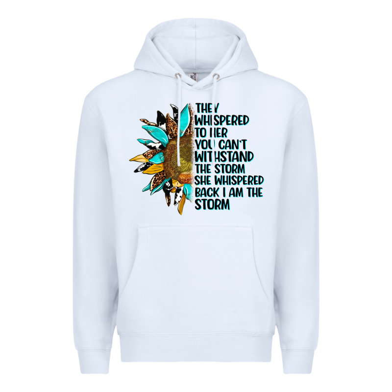Sunflower They Whispered To Her Premium Hoodie by AdoDesignShop | Teevron
