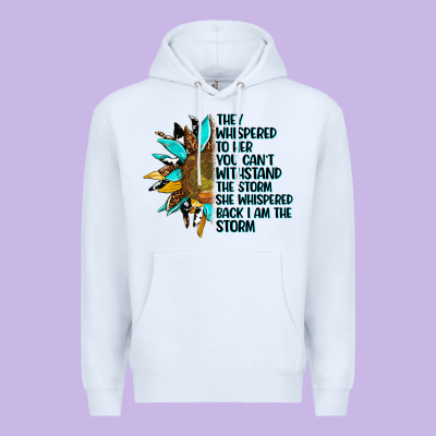 Sunflower They Whispered To Her Premium Hoodie Designed By Adodesignshop