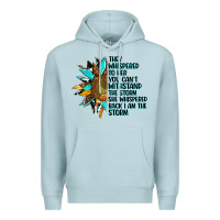 Blue Mist sunflower they whispered to her Premium Hoodie - AdoDesignShop