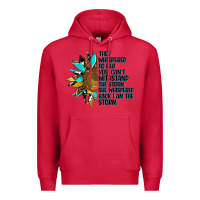 Cardinal sunflower they whispered to her Premium Hoodie - AdoDesignShop
