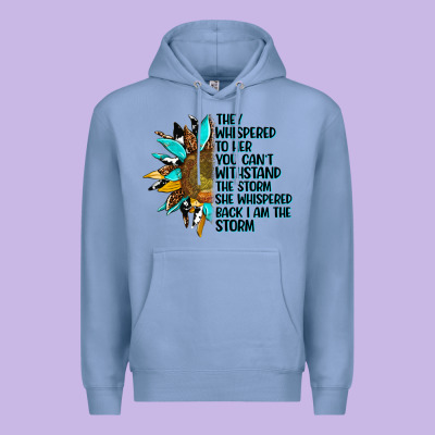 Sunflower They Whispered To Her Premium Hoodie Designed By Adodesignshop