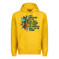 Lemon sunflower they whispered to her Premium Hoodie - AdoDesignShop