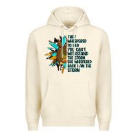 Sandshell sunflower they whispered to her Premium Hoodie - AdoDesignShop