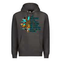 Smoke sunflower they whispered to her Premium Hoodie - AdoDesignShop