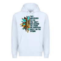 White sunflower they whispered to her Premium Hoodie - AdoDesignShop