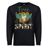 Black western boho free spirit Premium Sweatshirt - texasbilliewilder