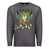 Charcoal Heather western boho free spirit Premium Sweatshirt - texasbilliewilder