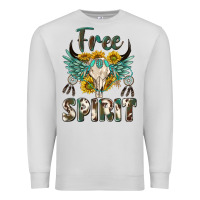 Dove Grey western boho free spirit Premium Sweatshirt - texasbilliewilder