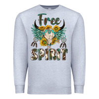 Heather Grey western boho free spirit Premium Sweatshirt - texasbilliewilder