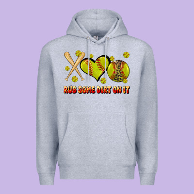 Rub Some Dirt On It Softball Premium Hoodie Designed By Jahusdesignshop