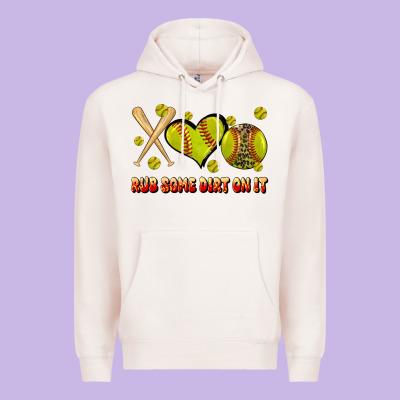 Rub Some Dirt On It Softball Premium Hoodie Designed By Jahusdesignshop
