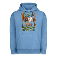 Pigment Pebble Blue let's do this boys baseball Urban Hoodie - BundleAndBundleShop