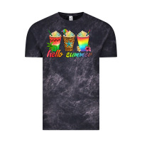 Cloud Black hello summer Vintage Tee - Artiststas