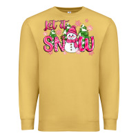Antique Gold pink christmas let it snow Premium Sweatshirt - Zillion Design Studio
