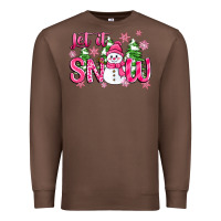 Chestnut pink christmas let it snow Premium Sweatshirt - Zillion Design Studio