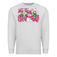 Dove Grey pink christmas let it snow Premium Sweatshirt - Zillion Design Studio