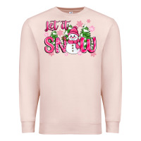 Pale Pink pink christmas let it snow Premium Sweatshirt - Zillion Design Studio