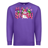 Purple pink christmas let it snow Premium Sweatshirt - Zillion Design Studio