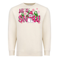 Sandshell pink christmas let it snow Premium Sweatshirt - Zillion Design Studio