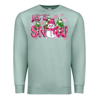 Seafoam pink christmas let it snow Premium Sweatshirt - Zillion Design Studio