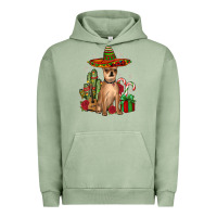 Pigment Oil Green Chihuahua Christmas Urban Hoodie - JahusDesignShop