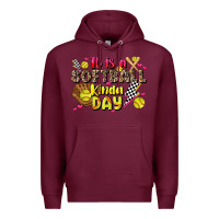 Burgundy it is a softball kinda day Premium Hoodie - JahusDesignShop