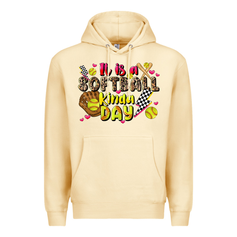 It Is A Softball Kinda Day Premium Hoodie by JahusDesignShop | Teevron