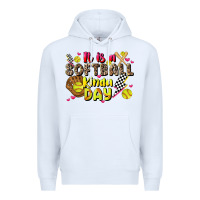 White it is a softball kinda day Premium Hoodie - JahusDesignShop