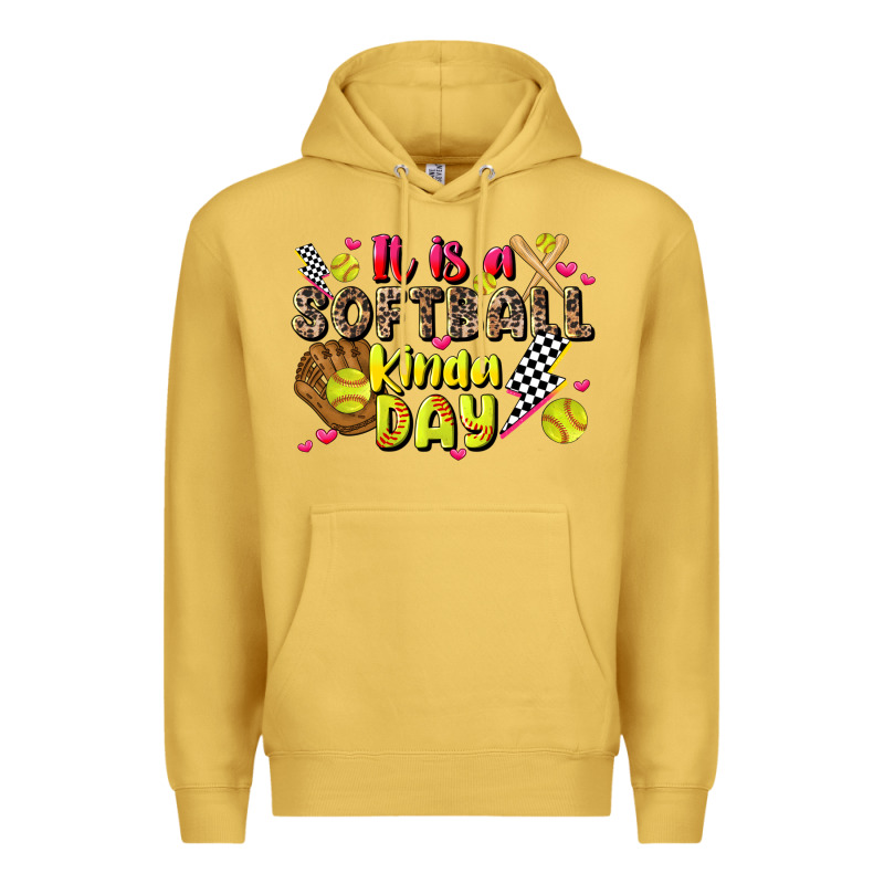 It Is A Softball Kinda Day Premium Hoodie by JahusDesignShop | Teevron