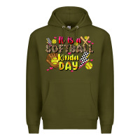 Army Green it is a softball kinda day Premium Hoodie - JahusDesignShop