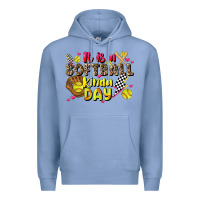 Colony Blue it is a softball kinda day Premium Hoodie - JahusDesignShop