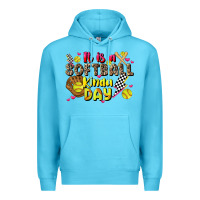 Ocean Blue it is a softball kinda day Premium Hoodie - JahusDesignShop