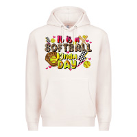 Pale Pink it is a softball kinda day Premium Hoodie - JahusDesignShop