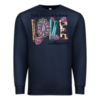 Navy western let all that you do be done in love with g Premium Sweatshirt - texasbilliewilder