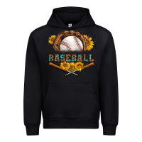 Black western baseball with sunflower Urban Hoodie - BundleAndBundleShop